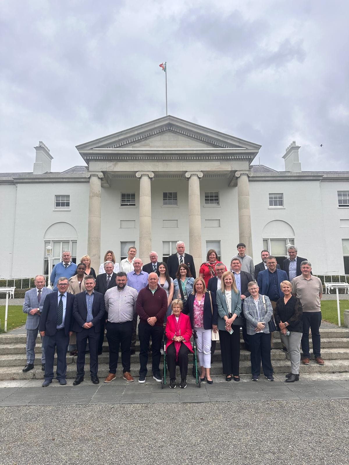 Ceremonial visit to Áras an Uachtaráin.