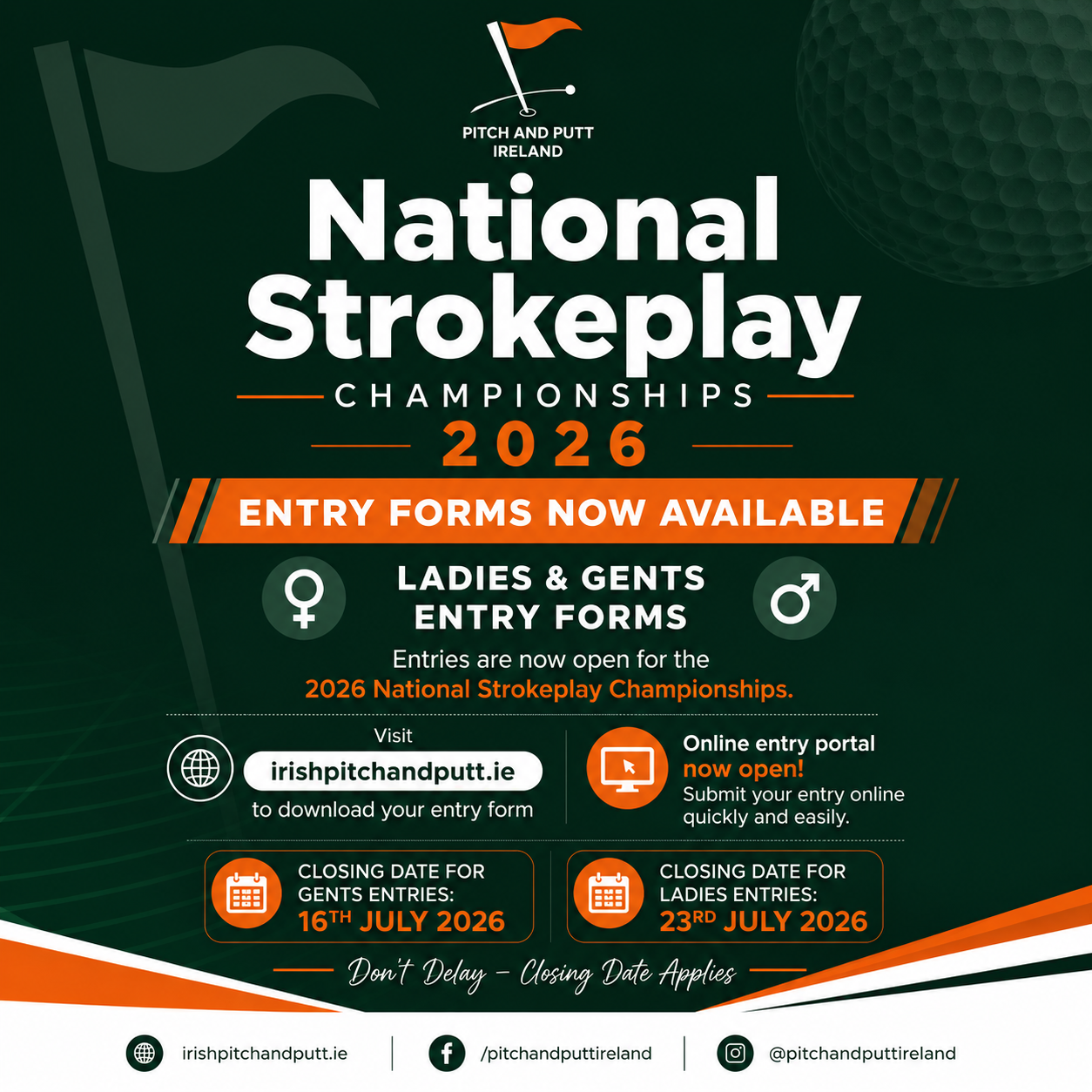 Entries now open for 2026 Ladies and Gents National Strokeplay
