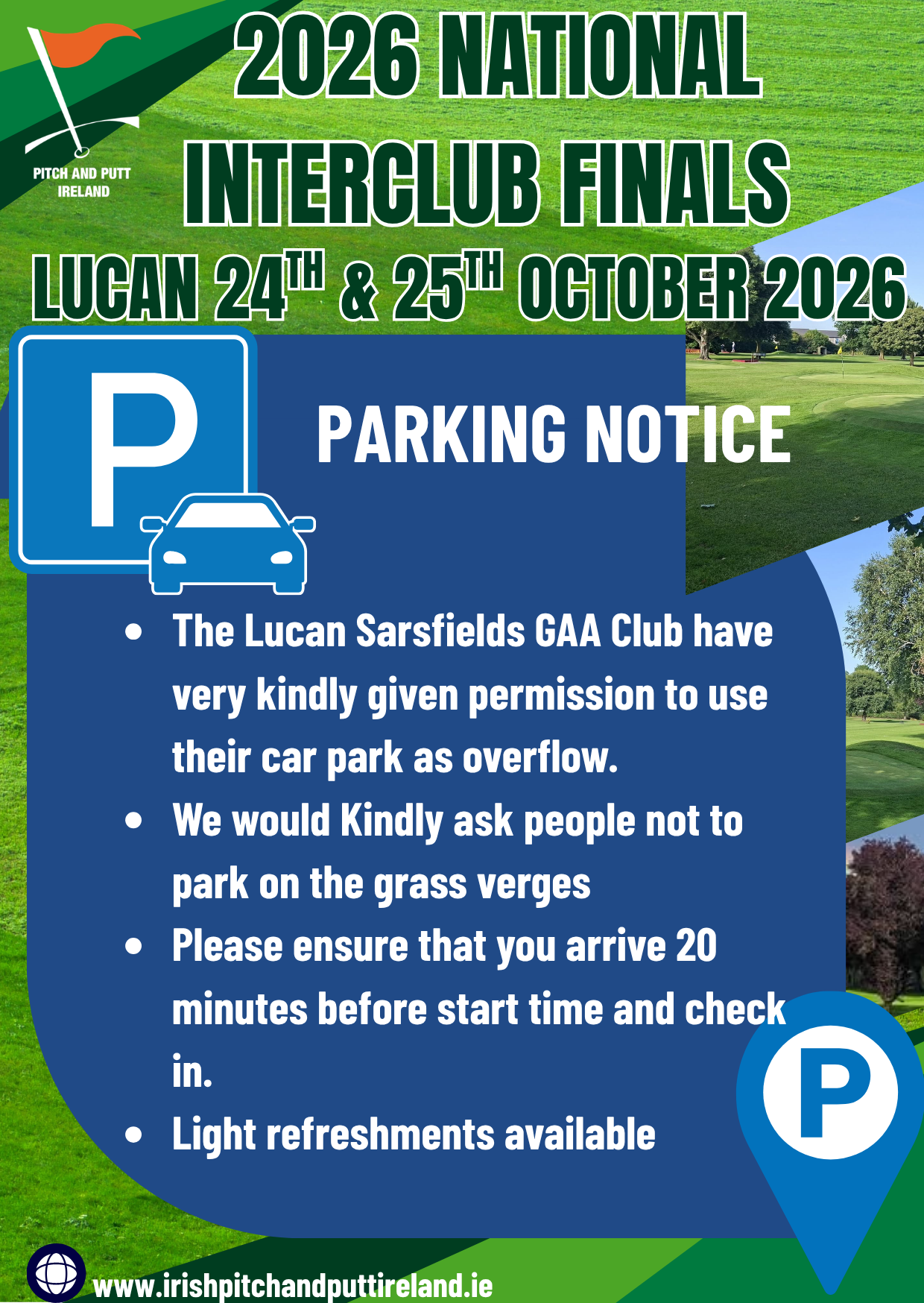 2026 National Interclub Parking notice