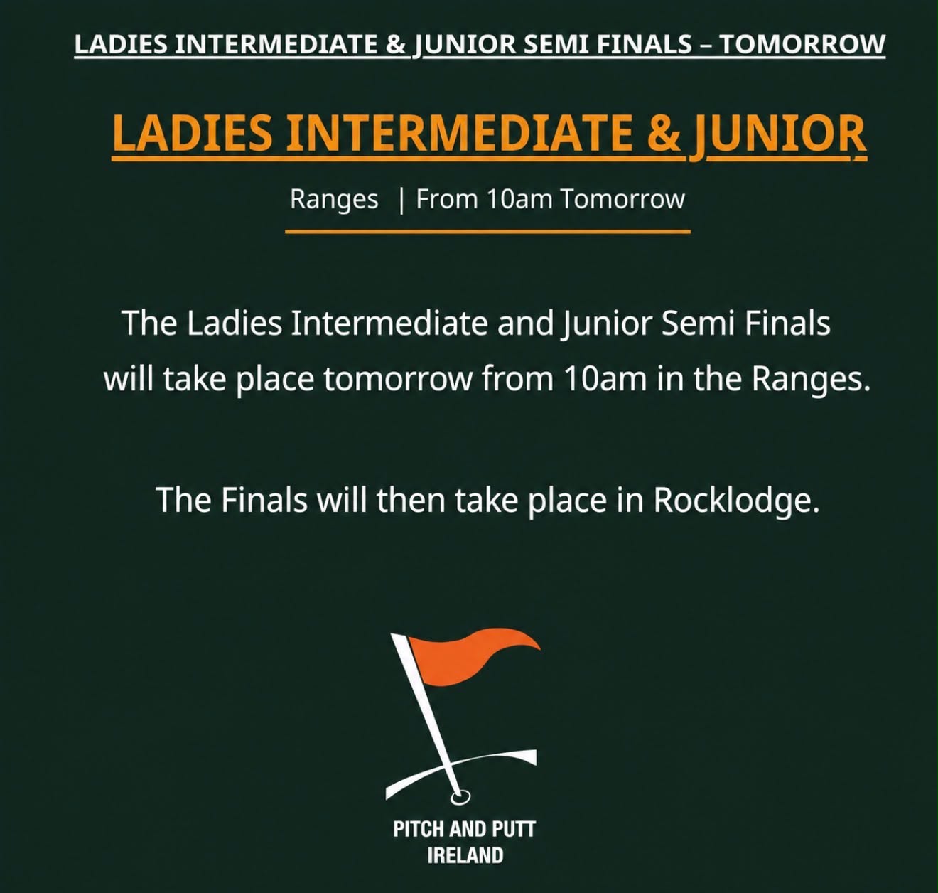 National Matchplay Ladies Intermediate & Junior Update