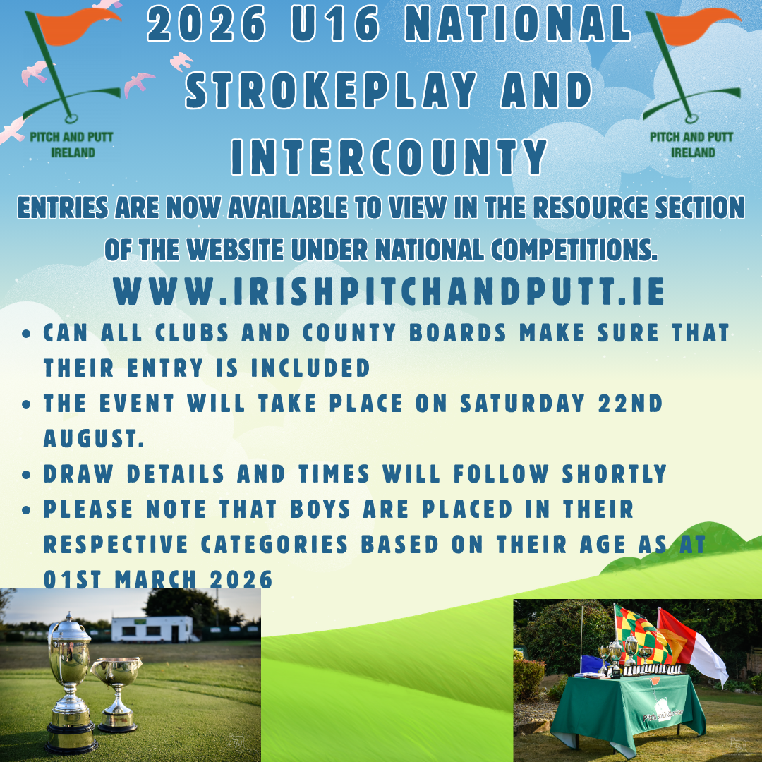 2026 U16 National Strokeplay & Inter County Entries