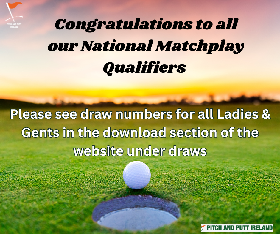 Draw numbers for Ladies & Gents 2026 National Matchplay