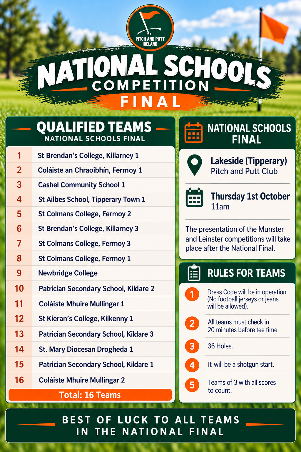 National Schools Final!!