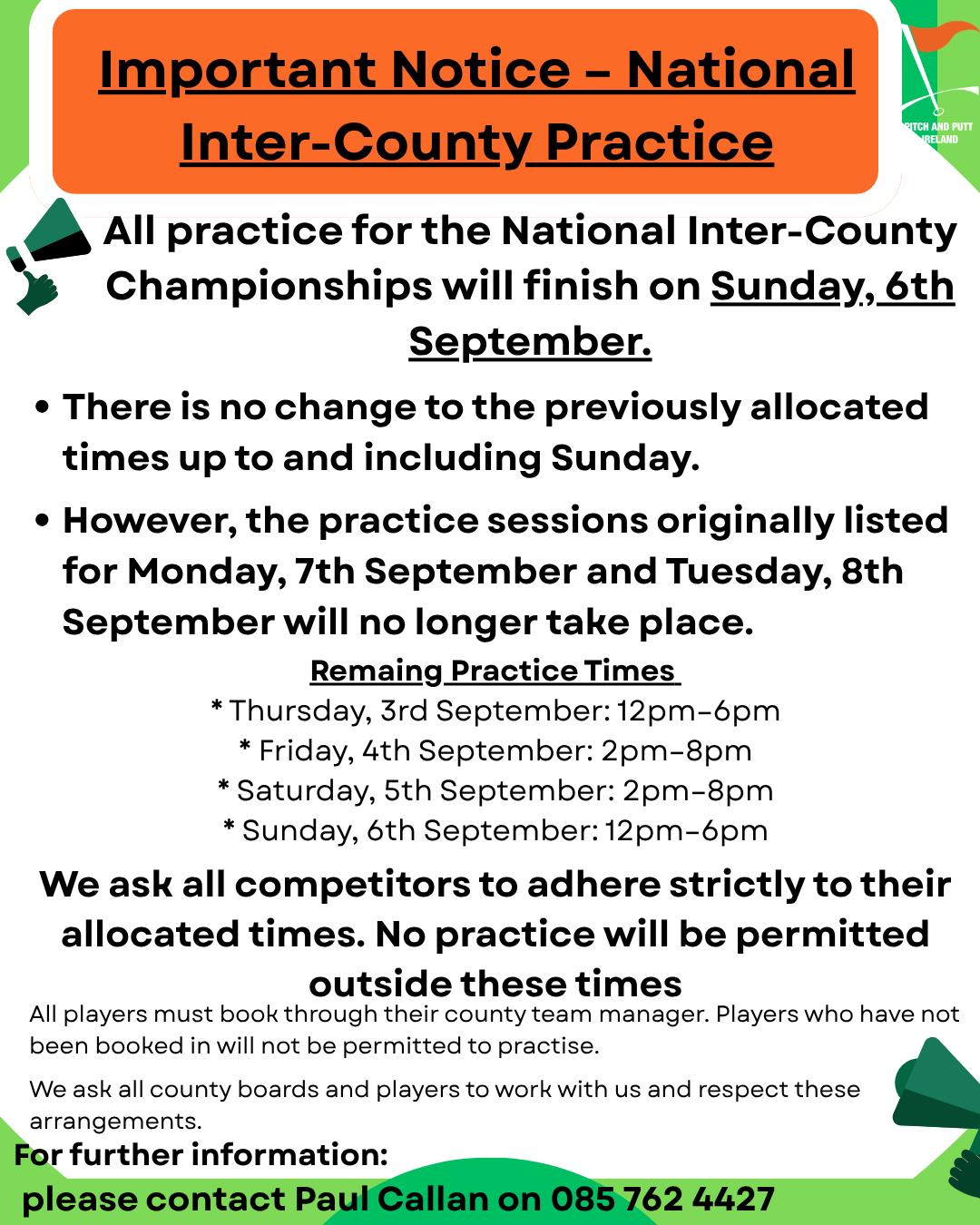 Important Notice -  National Inter County Practice Update