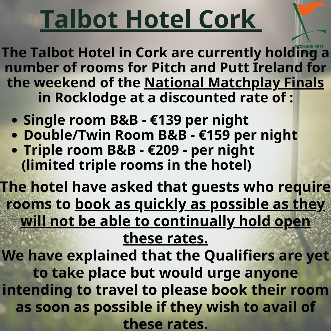 National Matchplay Finals - Accomodation